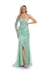 High Couture NR2268 Prom Long One Shoulder Formal Dress