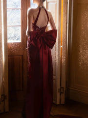 Modest Mermaid High Neck Sequins Burgundy Prom Dresses Inspiration Long Party Evening Dress 21st Birthday Outfits AB2293