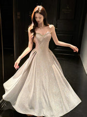 Modest A Line Spaghetti Straps Pink Sequin Prom Dresses Wedding Guest Dress 20th Birthday Outfits AB2463