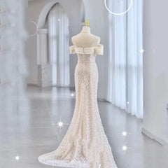 Modest Mermaid Spaghetti Straps White Sequin Prom Dresses Inspiration Long Party Night Evening Dress 20th Birthday Outfits AB2336