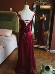 Vintage 1950s Mermaid V Neck Burgundy Prom Dresses Inspiration Long Party Evening Dress 18th Birthday Outfits AB2377