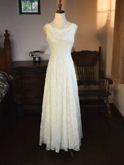 Modest A Line Scoop Neck White Lace Prom Dresses Inspiration Long Party Evening Dress 18th Birthday Outfits AB2367