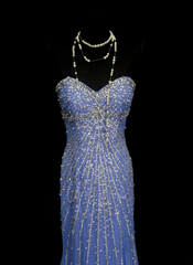Classy Formal Mermaid Sweetheart Blue Sequins With Beads Style Impress Long 2026 Prom Dresses Party Gowns OB027