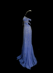 Classy Formal Mermaid Sweetheart Blue Sequins With Beads Style Impress Long 2026 Prom Dresses Party Gowns OB027