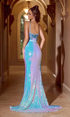 Portia and Scarlett PS24224 Fitted Applique Long Formal Prom Dress