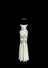 Charming Prom Dresses Mermaid White Sweetheart With Ruffled Long Evening Outfits N3429