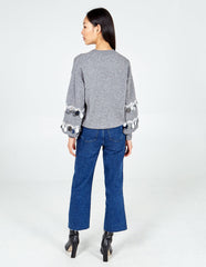 Balloon Sequin Disc Sleeve Jumper