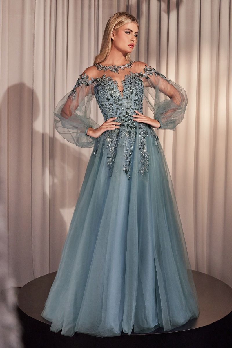 Andrea & Leo A1263 Long Sleeve Formal Sequin Dress