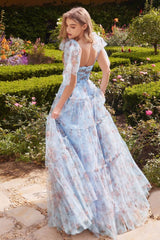 Andrea & Leo A1332 Long Floral Formal Dress
