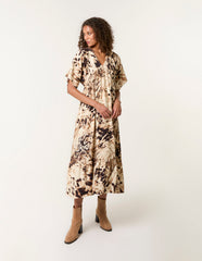 Abstract Animal Print Dress