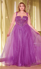 Long Plus-Size Formal Dress Cd0217C by Ladivine