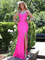 Formal Long Spaghetti Strap Dress by Colors G1052