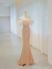 Sparkly Mermaid Off The Shoulder Gold Sequined Long Prom Dresses Party Dress Birthday Outfits Graduation Gown N2843