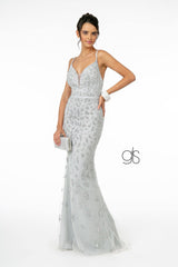 Glitter Mesh Mermaid Long Prom Dress