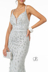 Glitter Mesh Mermaid Long Prom Dress