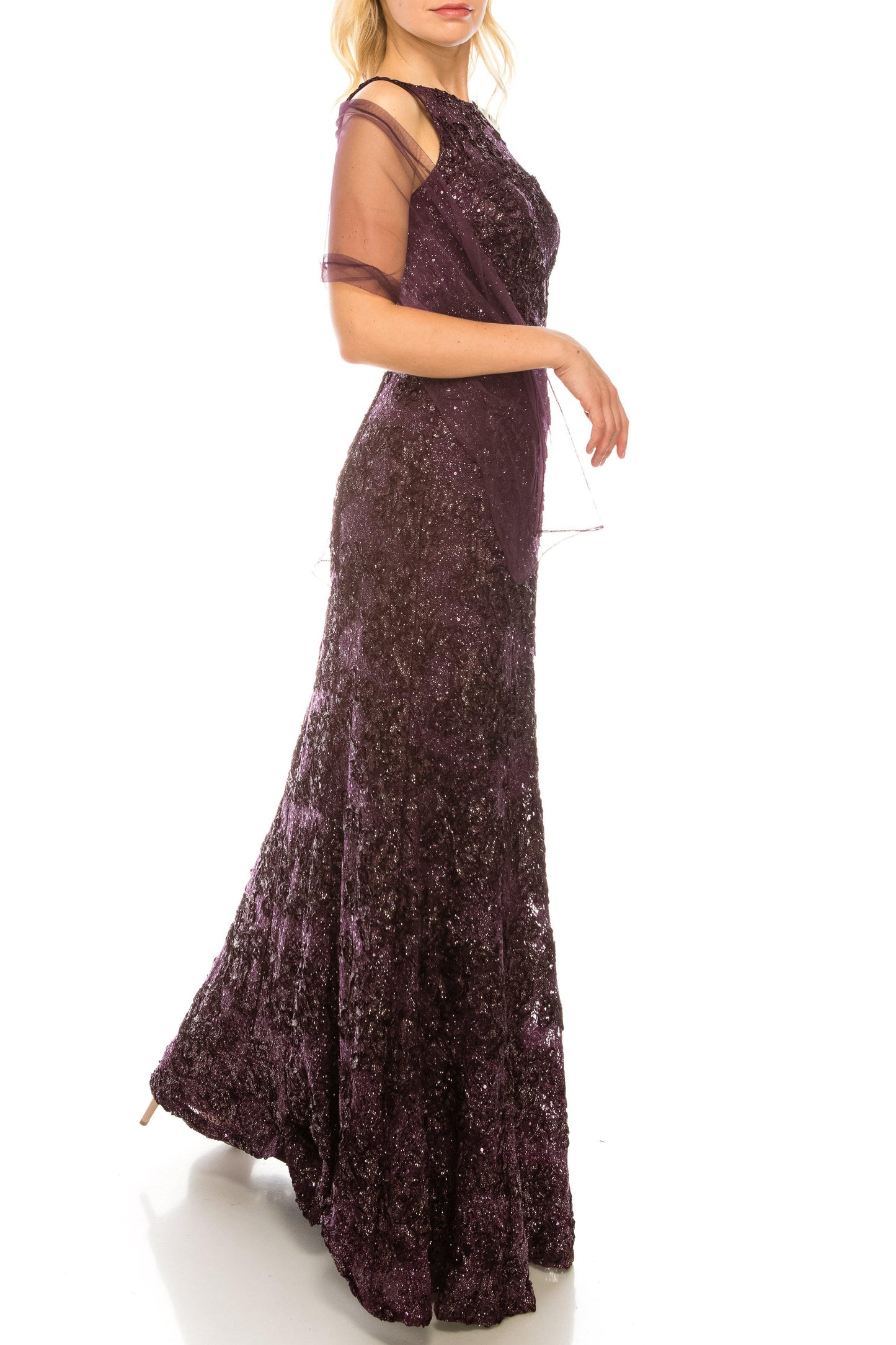 Adrianna Papell IG119103 Ignite Evening Long Formal Floral Evening Dress