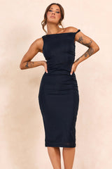 Luxe Lovers Lurex Jersey Midi Dress - Black