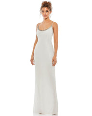 Long Formal Spaghetti Strap Gown by Mac Duggal 93551