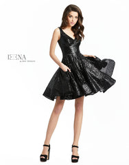 Short Flutter Sleeveless Cocktail Dress Flutter Sleeves Mac Duggal