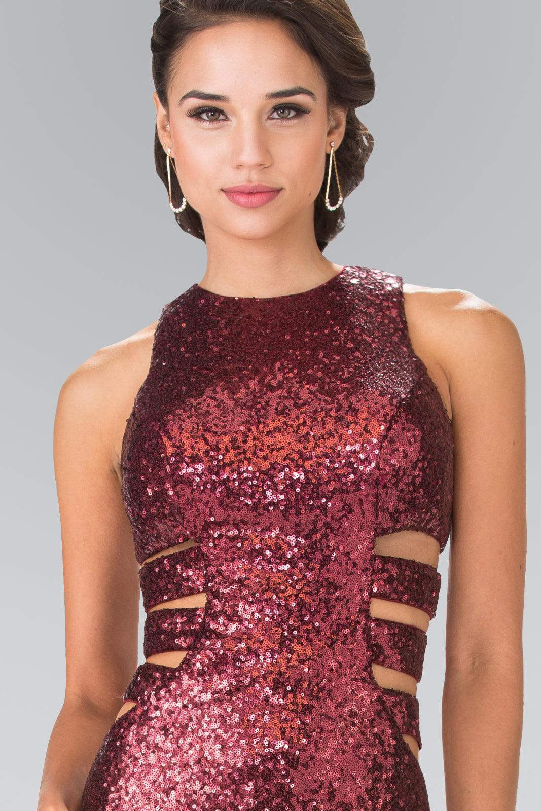 Prom Long Formal Dress Sequins Evening Gown