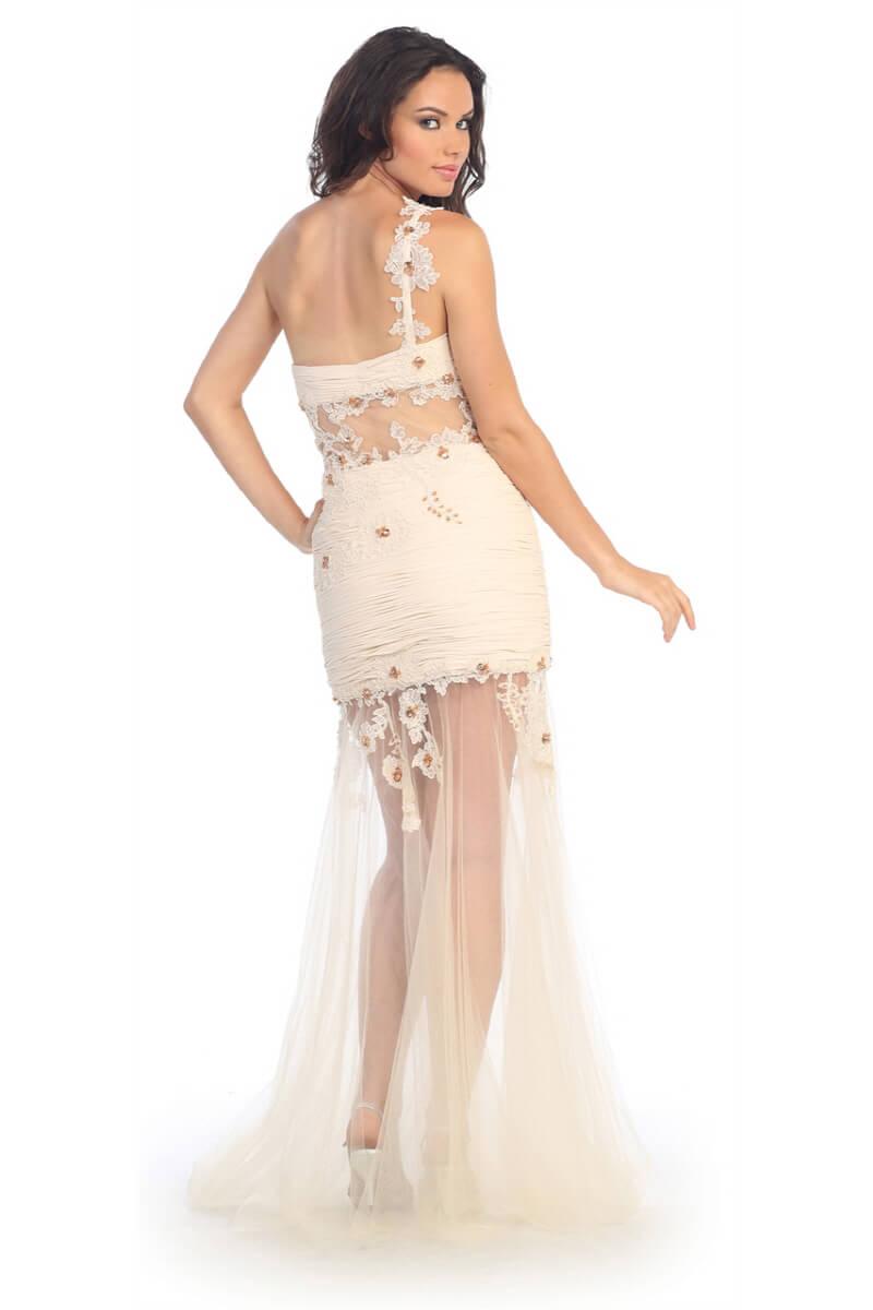 Prom Long One Shoulder Strap Formal Dress