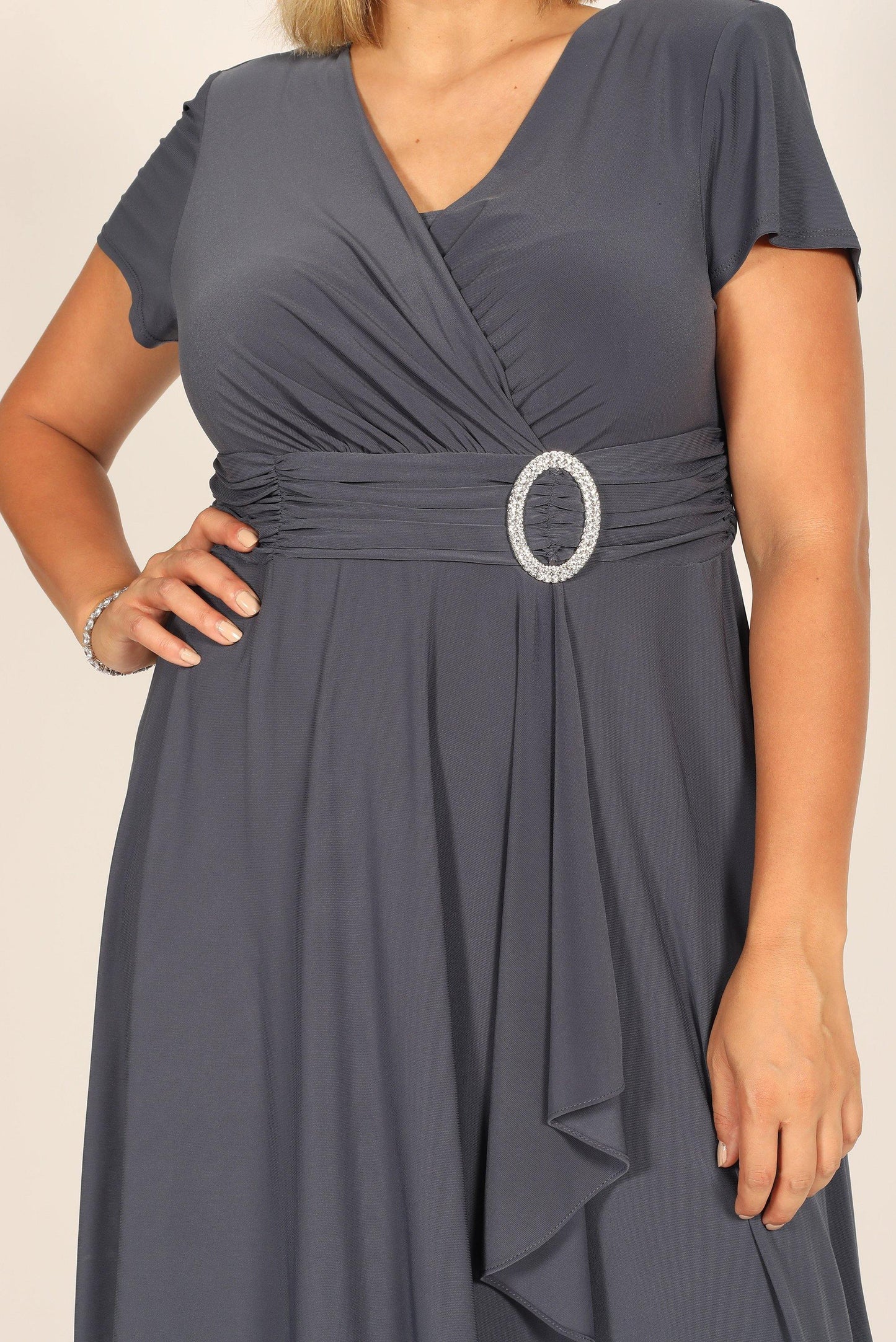 Short Plus Size Dress Black by R&M Richards 1149
