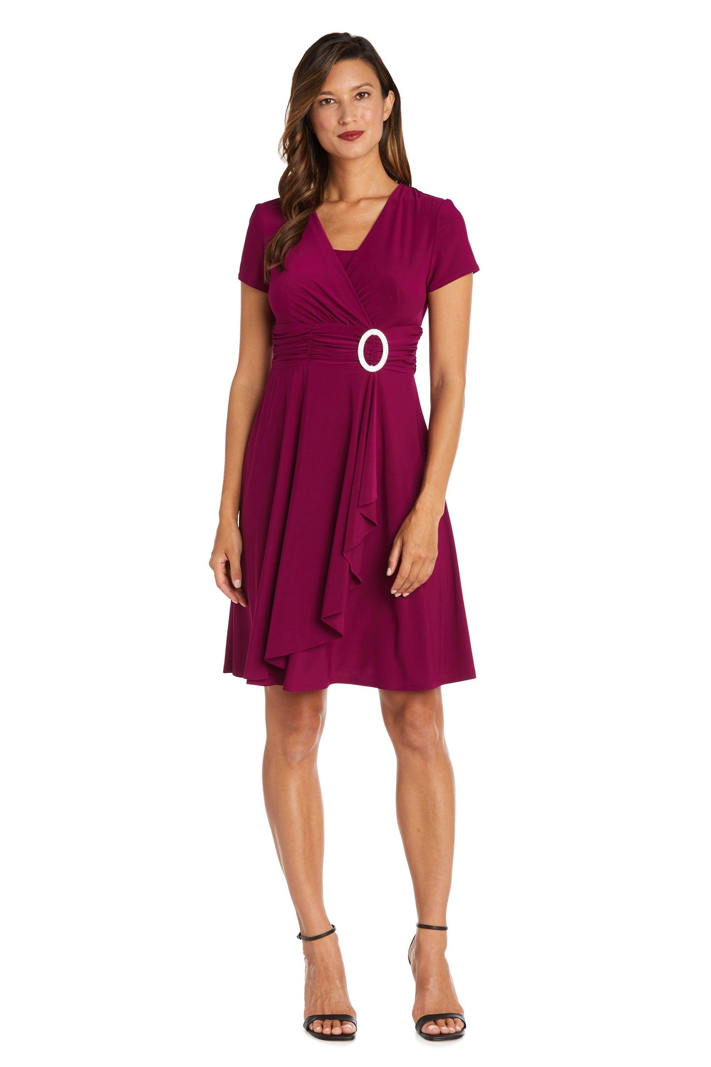 Short Plus Size Dress Black by R&M Richards 1149