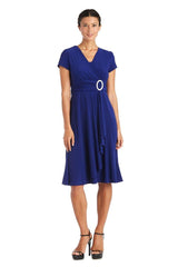 Short Plus Size Dress Black by R&M Richards 1149