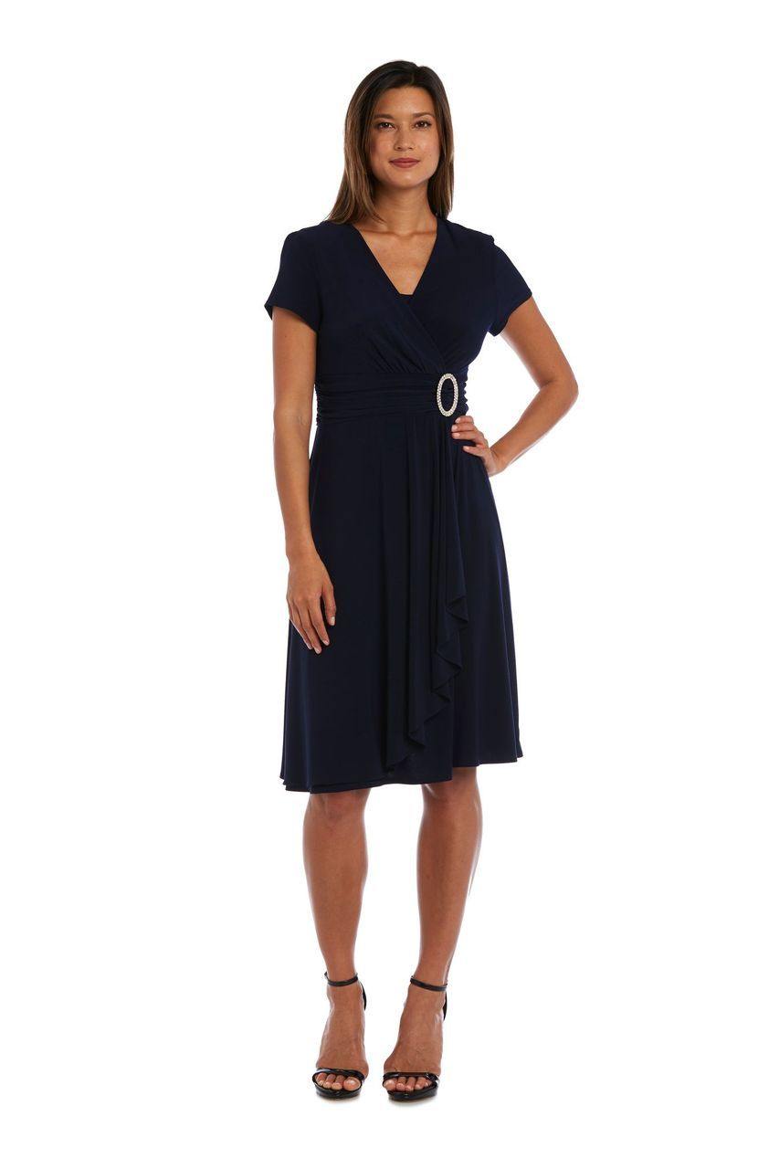Short Plus Size Dress Black by R&M Richards 1149