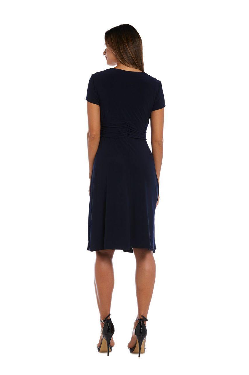 Short Plus Size Dress Black by R&M Richards 1149