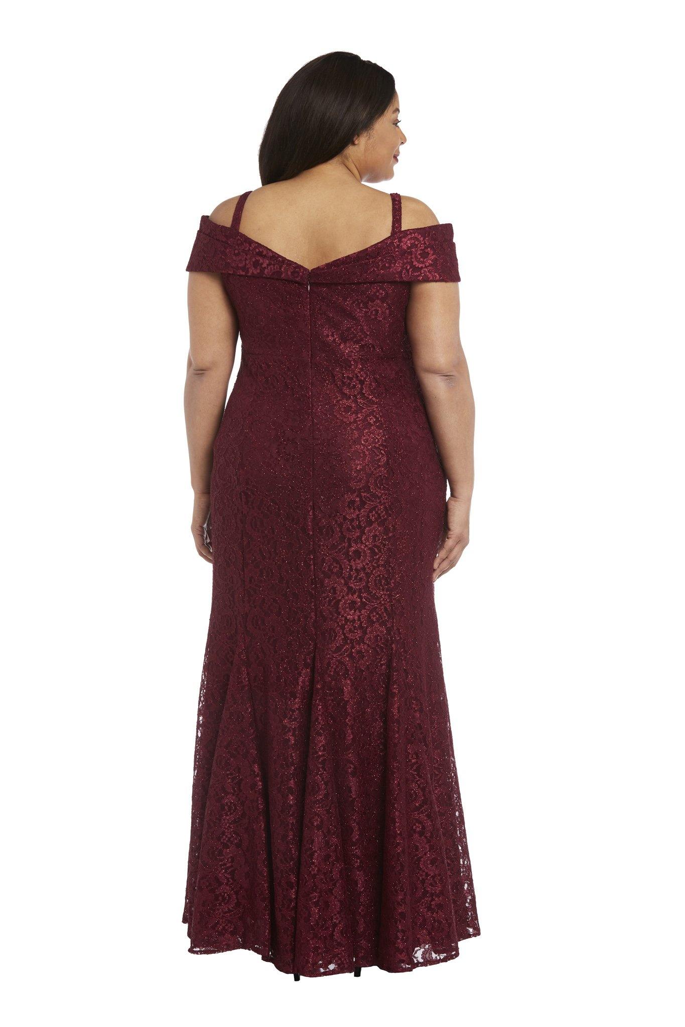 R&M Richards 2047W Formal Plus Size Long Lace Gown