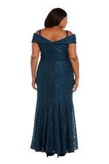 R&M Richards 2047W Formal Plus Size Long Lace Gown