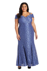 R&M Richards 2047W Formal Plus Size Long Lace Gown