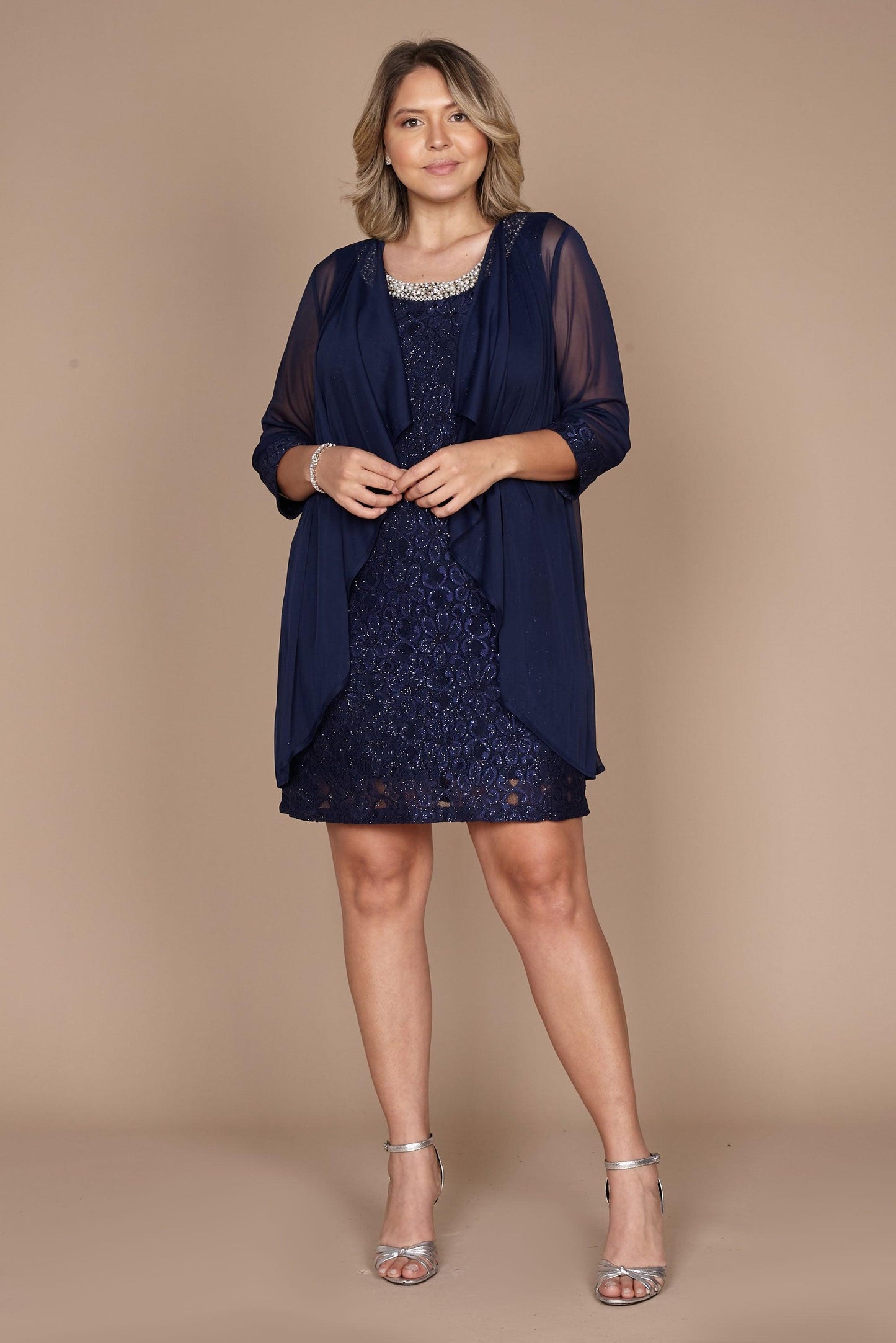 Short Jacket Mother of the Bride Dress by R&M Richards 2208