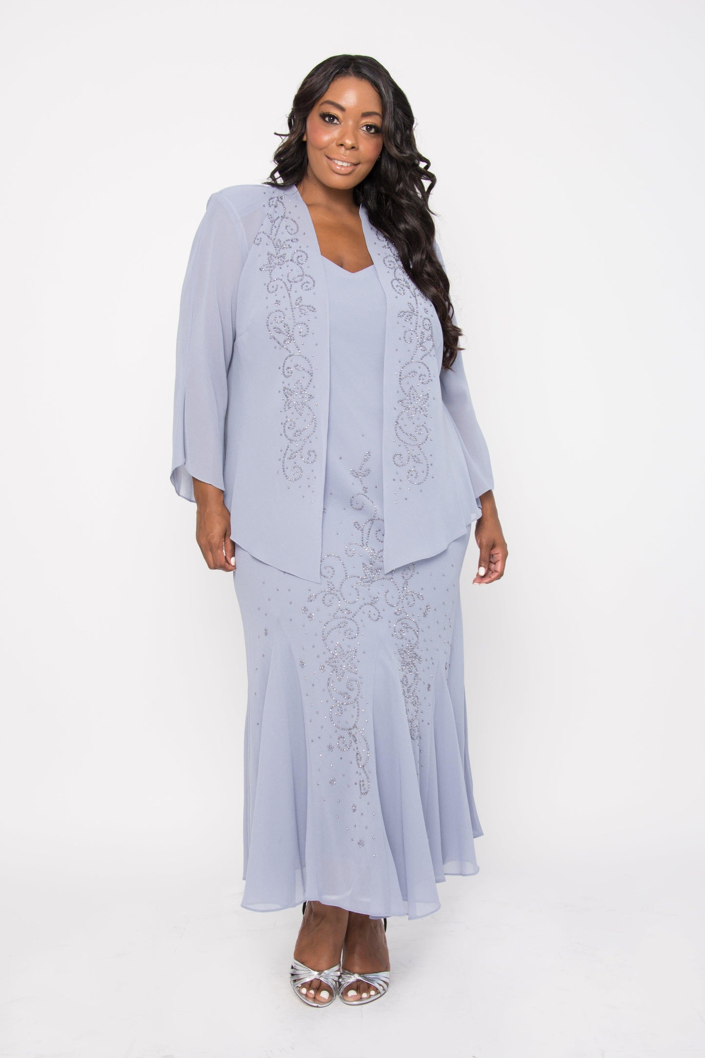 R&M Richards 358260 Plus Size Black Gown Evening Mother of the Bride