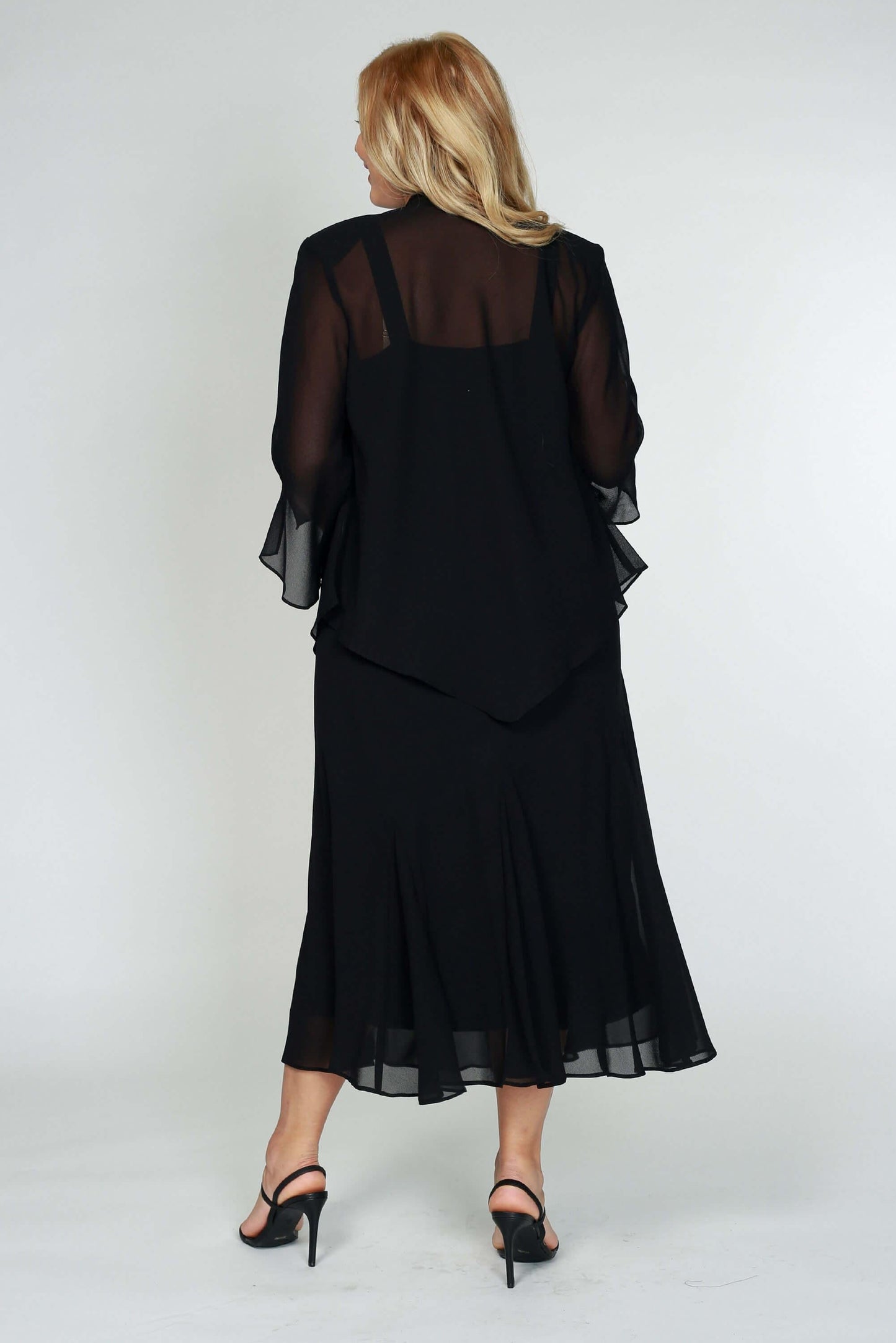 R&M Richards 358260 Plus Size Black Gown Evening Mother of the Bride