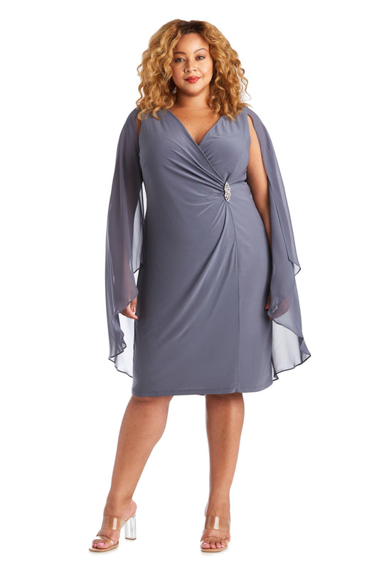 Short Plus Size Dress Cape R&M Richards 5806W