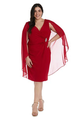 Short Plus Size Dress Cape R&M Richards 5806W
