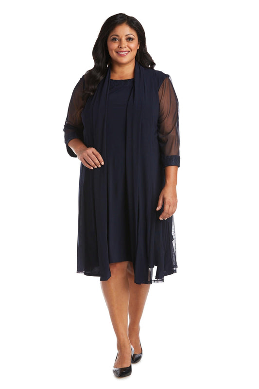 Plus Size Short Dress Jacket R&M Richards 3221W