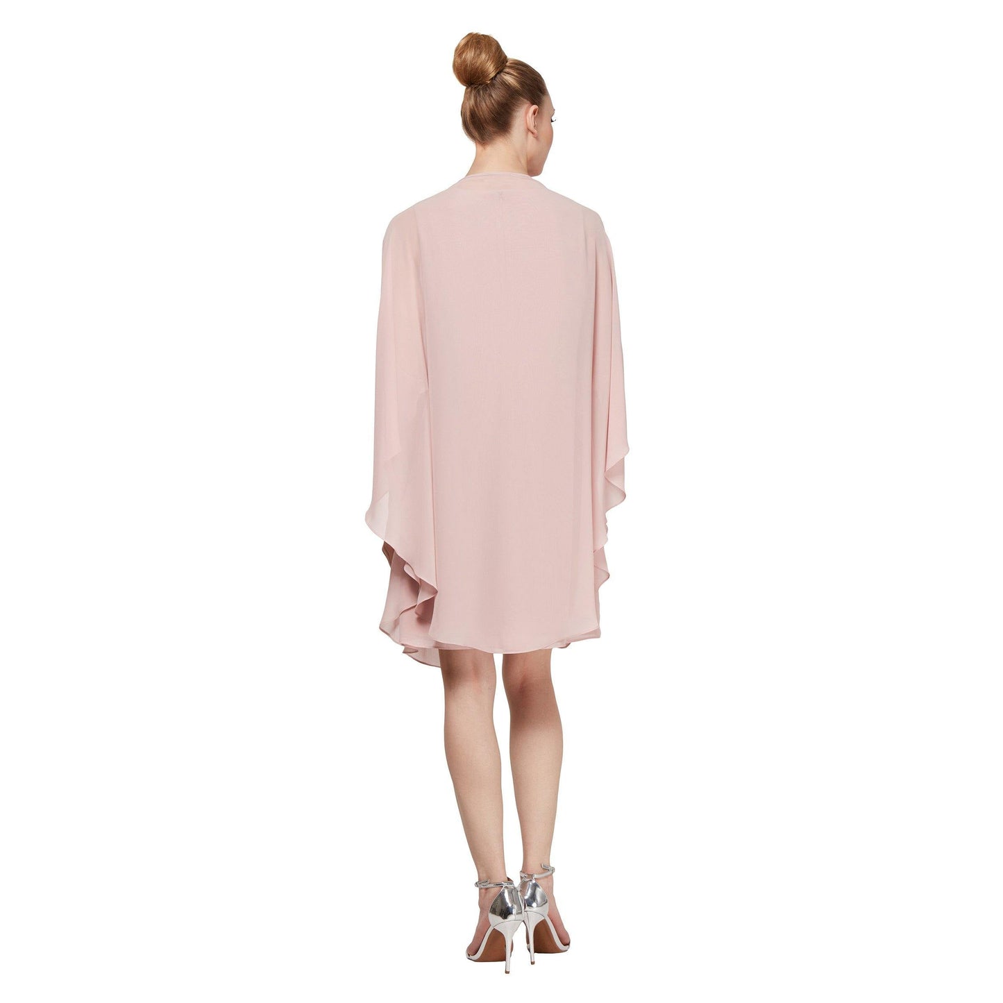 SL Fashions 112806 Short Sleeveless Chiffon Dress