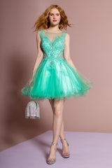 Sleeveless Short Prom Dress