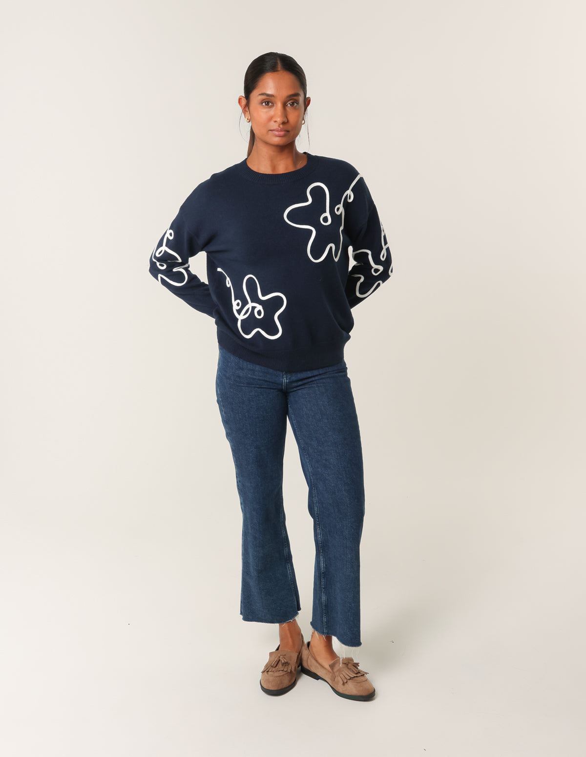 Floral Pattern Sweater