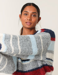 Colourful Block Horizontal Stripes Jumper