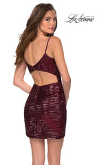 La Femme Short Sequin Hoco Party Dress